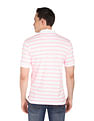 AD by Arvind Cotton Horizontal Stripe Polo Shirt