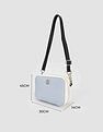 Tommy Hilfiger Solid Blue PU Sling Bags