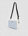 Tommy Hilfiger Solid Blue PU Sling Bags