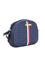 Tommy Hilfiger Women Navy Waverly All Over Monogram Sling Bag