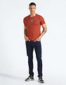 Flying Machine Crew Neck Solid T-Shirt