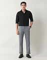 Arrow Regular Fit Textured Trousers