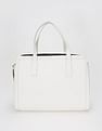Tommy Hilfiger Solid White Cotton Handbags