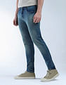 Flying Machine Slash Slim Tapered Fit Flex Knit Jeans