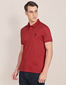 U.S. Polo Assn. Solid Ribbed Collar Pure Cotton Polo Shirt