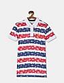 U.S. Polo Assn. Kids Flag Print Pique Polo Shirt