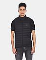 U.S. Polo Assn. Men Black Sleeveless Quilted Puffer Jacket
