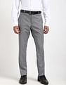 Tommy Hilfiger Regular-Fit Self-Design Mid-Rise Trouser