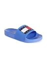 Tommy Hilfiger Women Blue Brand Printed Pool Slides