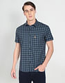 U.S. Polo Assn. Denim Co. Short Sleeve Tartan Cotton Casual Shirt
