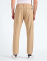 Flying Machine Elasticised Waist Solid Trousers
