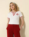 U.S. Polo Assn. Women Tipped Collar Regular Fit Polo Shirt
