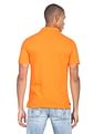 Flying Machine Printed Collar Applique Logo Polo Shirt