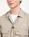 Calvin Klein Jeans Solid Boxy-Fit Twill Woven Shirt