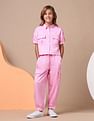 U.S. Polo Assn. Kids Girls Wide Leg Fit Cargo Trousers