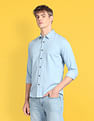 Flying Machine Spread Collar Denim Shirt