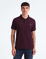 Flying Machine Relaxed Solid Cotton Polo Shirt