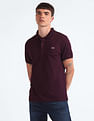 Flying Machine Relaxed Solid Cotton Polo Shirt