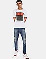 Aeropostale Men White Crew Neck Graphic Printed T-Shirt