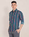 U.S. Polo Assn. Spread Collar Vertical Stripe Shirt
