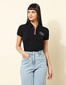 U.S. Polo Assn. Women Regular Fit Solid Polo Shirt