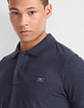 Flying Machine Solid Cotton Polo Shirt