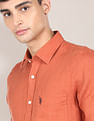 U.S. Polo Assn. Spread Collar Solid Casual Shirt