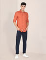 U.S. Polo Assn. Spread Collar Solid Casual Shirt