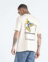Flying Machine Embroidered Graphic Oversized T-Shirt