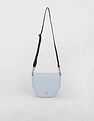 Tommy Hilfiger Solid Blue PU Sling Bags