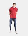 Aeropostale Red Rear Print Pique Polo Shirt