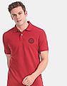 Aeropostale Red Rear Print Pique Polo Shirt