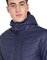 Flying Machine High Neck Hooded Quilted Jacket