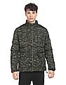 U.S. Polo Assn. Denim Co. Men Olive Long Sleeve Camouflage Print Puffer Jacket