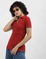 Tommy Hilfiger Slim Open Placket Tipping Polo Shirt