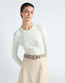 Calvin Klein Seaming Ribbed Slim Fit T-Shirt