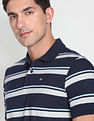 Arrow Sports Pique Striped Polo Shirt
