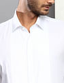 Calvin Klein Jeans Tuxedo Pleated Slim Fit Casual Shirt
