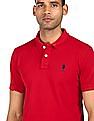 U.S. Polo Assn. Men Red Solid Polo T-Shirt