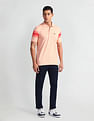 Arrow Sports Striped Sleeve Cotton Polo Shirt