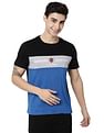 AD by Arvind Crew Neck Colour Block Cotton T-Shirt