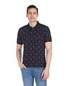 AD by Arvind Cotton All-Over Print Polo Shirt