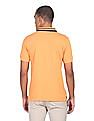 U.S. Polo Assn. Striped Collar Solid Polo Shirt