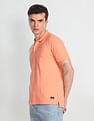 Flying Machine Solid One Pocket Polo Shirt