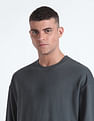 Flying Machine Oversized Solid Sweatshirt