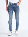 Flying Machine Morrison Skinny Cropped Acid Wash Jeans