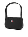 Tommy Hilfiger Solid Black Pu Shoulder Bag