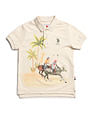 U.S. Polo Assn. Kids Boys Regular Fit Graphic Printed Polo Shirt