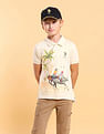 U.S. Polo Assn. Kids Boys Regular Fit Graphic Printed Polo Shirt