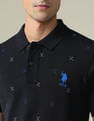 U.S. Polo Assn. All Over Brand Print Polo Shirt